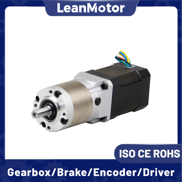Leanmotor Nema 17 42BLS moteur BLDC &agrave; t&ecirc;te ronde avec r&eacute;ducteur plan&eacute;taire de haute pr&eacute;cision 42x42mm 3 phases 
